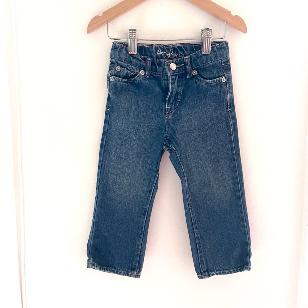 3/$25💥Levi's Toddler Jeans, Pink Stitching & Accents, Straight Leg, Classic Wash